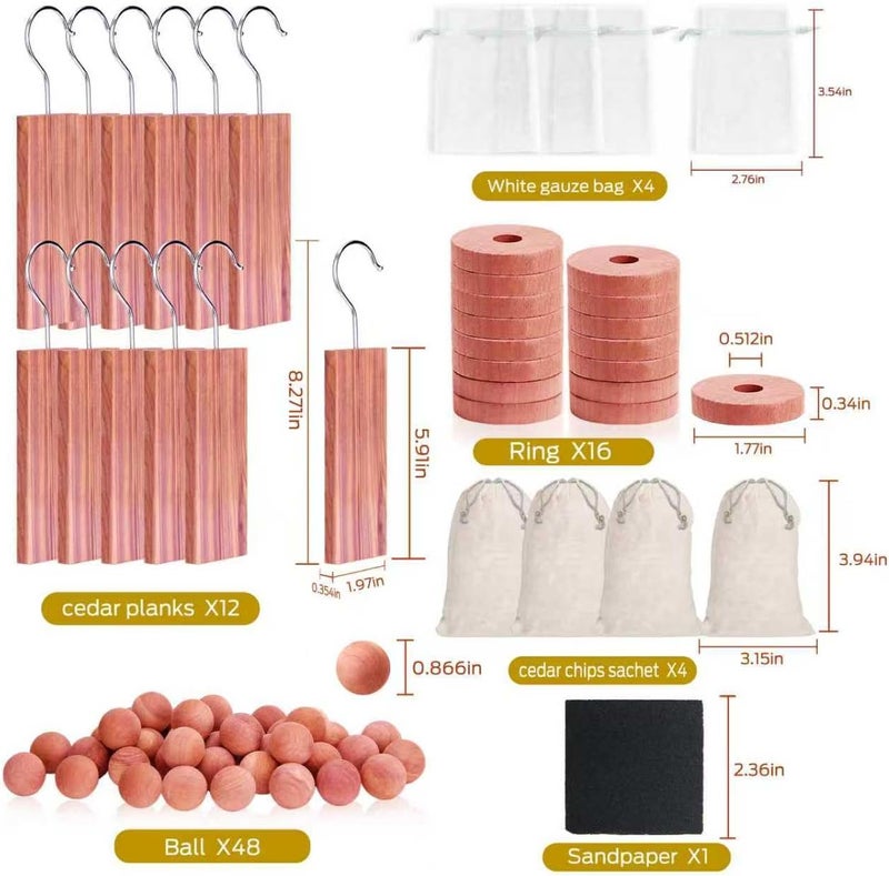 Cedar Space Cedar Blocks for Clothes Storage 80Pcs, Cedar Ball and Chips for Closets and Drawers,Natural Cedarwood for Closets, Fresh Scented Sachets - Image 3